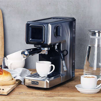 2022新款eupa灿坤半自动意式咖啡机家用小型办公室意大利泵高压萃取
