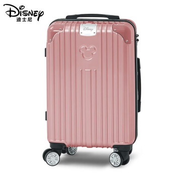 迪士尼（Disney）拉杆箱旅行登机箱万向轮24英寸大学生行李箱男女时尚密码箱耐磨抗摔米奇 玫瑰金 20寸