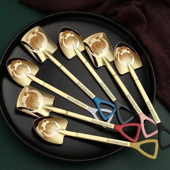 勺酸奶勺创意卡通可爱ins网红女生高颜值餐具铁锹铲小勺子儿童西瓜勺