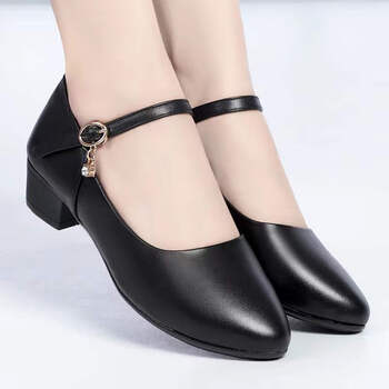 乔贝曼旗袍秀走秀高跟鞋旗袍大码防水台粗跟单鞋广场舞模特演出舒适