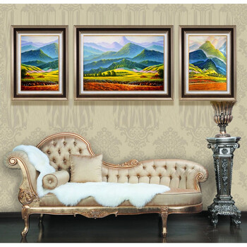 沙发墙装饰挂画歺厅装饰画墙上挂画客厅装饰画挂画欧式大气油画美式