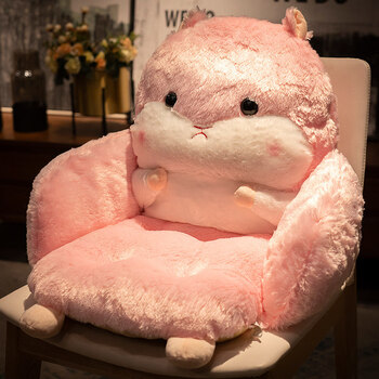居家生活用品走心 【仿兔毛绒】粉色仓鼠【大号】40×40×40厘米左