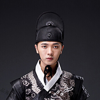 明朝锦衣卫演出服装飞鱼服武侠侠客绣花侍卫服男官服戏服 帽子款二