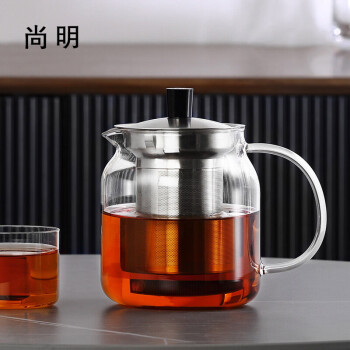 尚明（samaDOYO） 耐热玻璃茶壶泡茶壶茶水分离过滤家用大容量泡茶器加厚茶具套装 700ml单壶(2-4人使用)