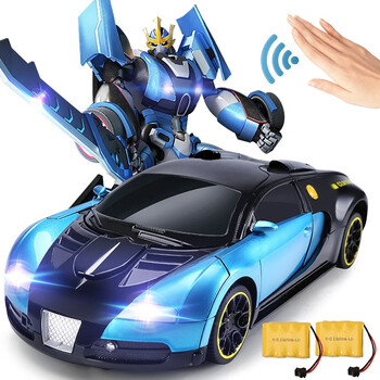 双电池 Qdrone手势感应遥控车变形机器人模型遥控汽车布加迪一键变身可控声光玩具车男孩新款升级 备用电池60分钟续航 图片价格品牌报价 京东