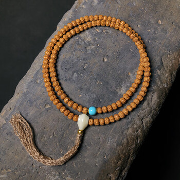 毕业级五爪金龙三日红佛手小金刚菩提原桩矮桩原籽108佛珠手串欧费罗