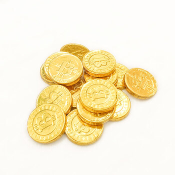 金币金金花生硬币彩币巧克力散装蛋糕装饰儿童糖果游戏币 4g中号金币
