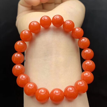 jody新疆红玉手链 宝石光手链女款玉手链彩玉手链带证书