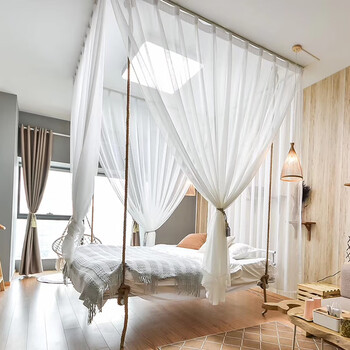 abdt吊床卧室家用民宿床悬挂室内网红抖音北欧大号秋千寝室铁艺双人