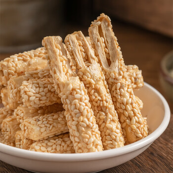 芝麻杆糖棍老式麦芽糖手工特产怀旧小包装空心8090儿时旗舰店零食 (约