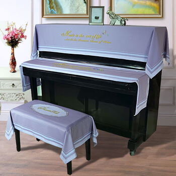 英伦风情钢琴三件套欧式北欧琴罩防尘键盘尼维多利亚可定制英伦风情紫