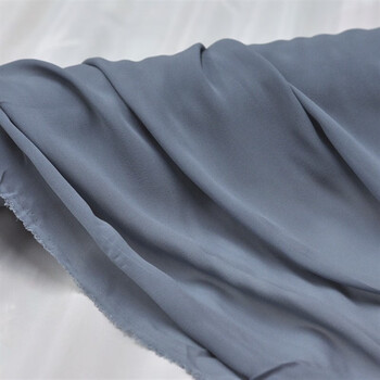 远嘉妮纯色03乔其纱桑蚕丝布料12姆米宽幅面料 灰蓝色半米价