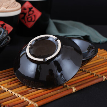 土家碗摔碗酒土碗仿古酒碗古代喝酒的碗老式土碗农家餐具复古 (约150