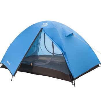 冷山2帐篷t2/t3铝杆双人户外野外露营旅游徒步登山冷山野营防雨 蓝色