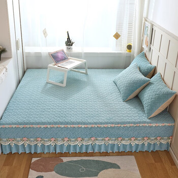 睡寐家纺牛奶绒榻榻米床盖加厚大号东北大炕单冬季保暖夹棉火炕裙炕盖