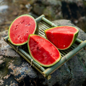 源外 麒麟西瓜当季水果薄皮无籽清甜多汁8824热带水果 麒麟瓜 4-5斤装