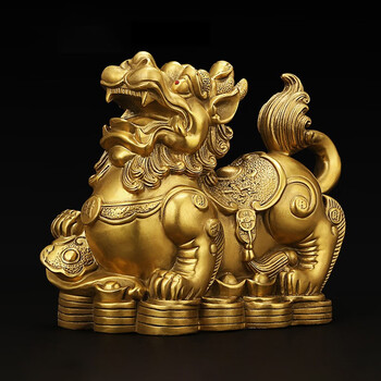 吉善缘招财全铜金钱貔貅摆件家居客厅酒柜装饰品创意皮丘乔迁风水工艺