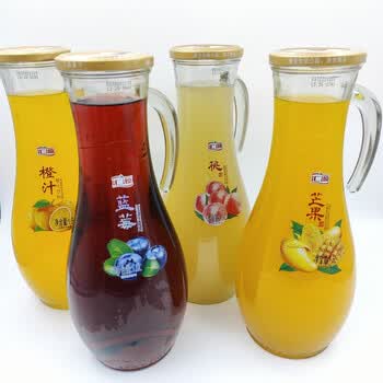 5l玻璃瓶蓝莓橙汁芒果汁饮料餐饮聚会宴席招待最新日期 玻璃瓶橙汁1瓶