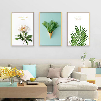 定格童话 北欧风格客厅装饰画沙发背景墙壁画简约现代ins风挂画绿植小