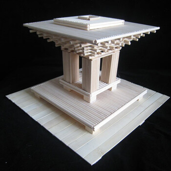 立体构成材料diy圆木棒手工制作模型材料套装中国馆立体构成创意一次