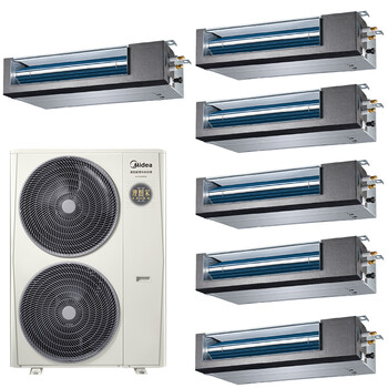 美的中央空调理想家二代大6匹一拖六多联机小多联家用变频新一级能效