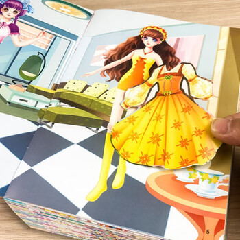 facemini公主贴贴画换装贴纸书06岁女孩提高专注力早教卡通大开本贴纸