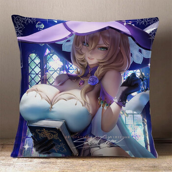 抱枕>誉静>原神周边西风骑士团腹黑蔷薇魔女丽莎敏兹动漫定制2way抱