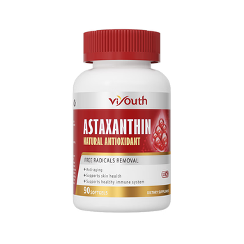 美国viyouth进口虾青素高含量焕发美白肌肤氧化自由基90粒胶囊1瓶