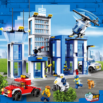 乐高(lego)城市系列警察局山地特警总部积木男孩子拼装玩具六一儿童节