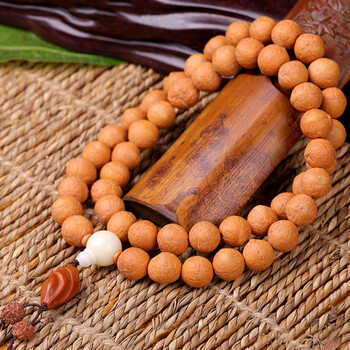 lomuee尼泊尔凤眼菩提子长串项链搭配菩提三通橄榄核吊坠民族风手链图