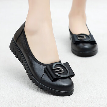 中年妇女士单皮鞋特大码41一43皮鞋加肥加大码女鞋夏天妈妈鞋中老年真