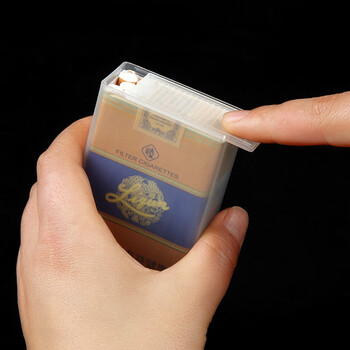 jobon透明塑料烟盒20支装软包硬包烟盒细只女士烟盒便携带烟套小收纳