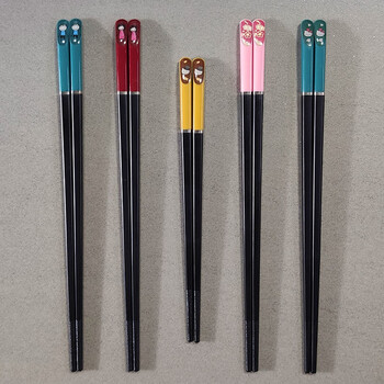 子筷子专人专用一家四口卫生区分爸爸妈妈合金3双装4家用防滑宝宝短