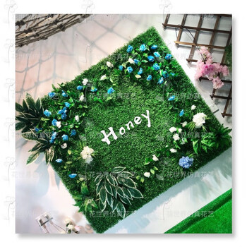 仿真植物墙绿植墙草坪背景墙室内形象墙仿真花墙客厅阳台装饰花艺