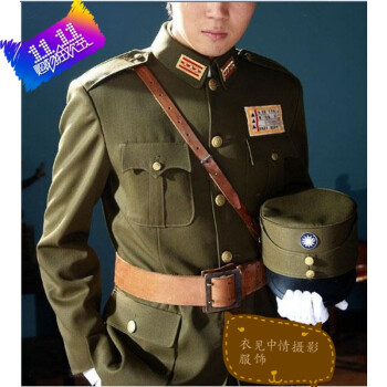 官方旗艦店 新品┫民國服裝五四國民黨男女軍官抗日特務服寫真演出