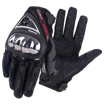 赛羽scoyco摩托车骑行手套夏季透气防摔护壳全指机车手套男可触屏 mc