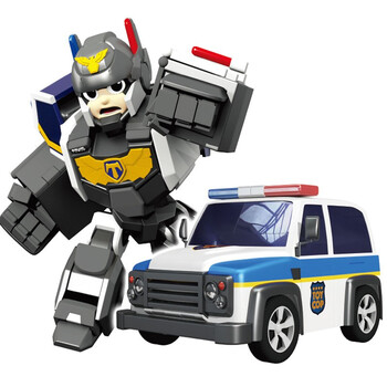 救援队变形机器人警车联盟儿童玩具男孩生日礼物 正义救援队【哈莫】