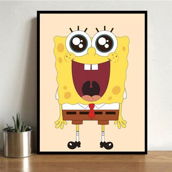 海绵宝宝卡通动漫填充装饰海绵宝宝132030cm练手尺寸彩盒包装实木内框