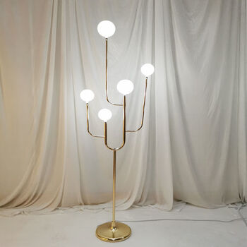 2022新款可狄kedi新款婚庆道具发光路引灯奶白圆球路引电镀铁艺架婚礼