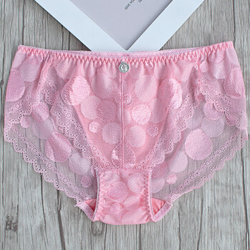 内裤女中低腰性感蕾丝诱惑半透明可爱糖果色少女士日系软妹甜美公主