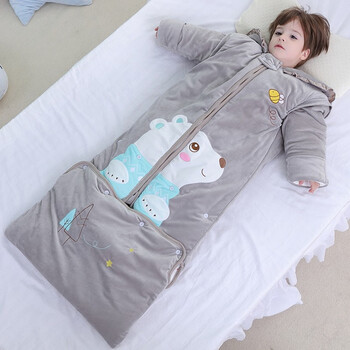 芊雨儿童睡袋36岁婴儿睡袋冬季加厚大童睡袋防踢被宝宝防踢被神器冬天