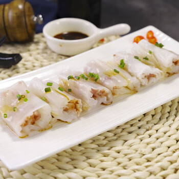 鲜聚汇 广式叉烧肠粉165g港式点心广东早茶肠粉速食蒸肠粉早餐点心