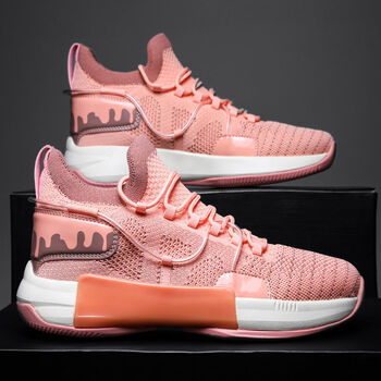 aj男鞋夏季闪击6男毒液7代透气减震耐磨摩擦有声catmaoaj 粉红色 39