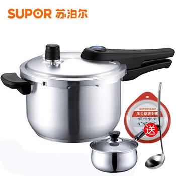 
                                                                                苏泊尔（SUPOR） 高压锅蓝眼304不锈钢压力锅 电磁炉燃气炉通用20/22/24cm YW20S1 20CM 适用2－3人                