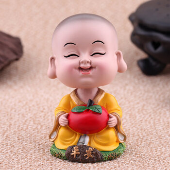 可爱汽车摆件 摇头公仔 车内玩偶 车载用品饰品创意摇摆佛小和尚 摇头