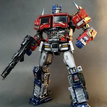 变形·金刚外传电影骑士擎天柱重涂战损半合金金属色玩具机器人 超大