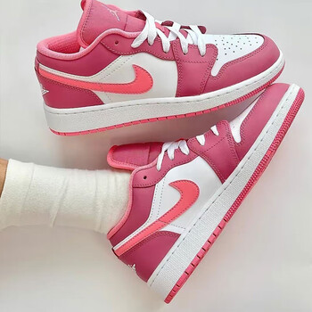 耐克nike(nike)air jordan 1 low gs白橙万圣节aj1女子低帮休闲