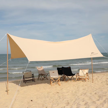 蝶形方形棉布加厚四角户外遮阳野营露营mounthike帐篷 方形棉布天幕 4