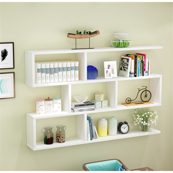 唯艺雅创意墙壁置物架吊柜客厅背景墙装饰书房搁架墙上书架免打孔卧室墙面柜格子暖白色长110深高25三层免打孔 图片价格品牌报价 京东