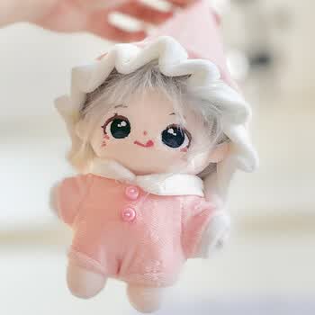 棉花娃娃无属性现货是胡萝卜呀糯米20cm炸毛裸娃公仔玩偶毛绒送闺蜜